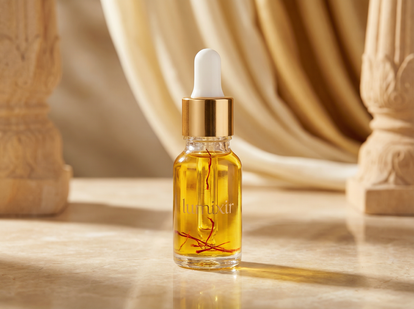 Flacon 15ml huile antirides LUMIXIR logo gravé